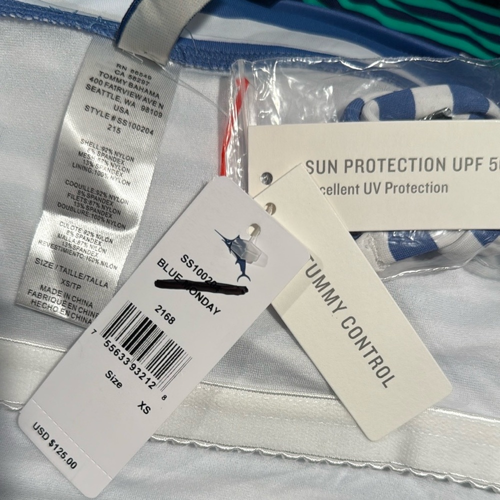 Tommy Bahama Breaker Bay Eng. Shirred Bandini Top - Picture 8 of 9